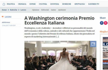 A Washington cerimonia premio eccellenza Italiana…