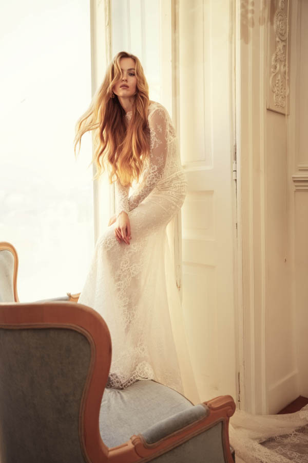 abito da sposa clemence in pizzo