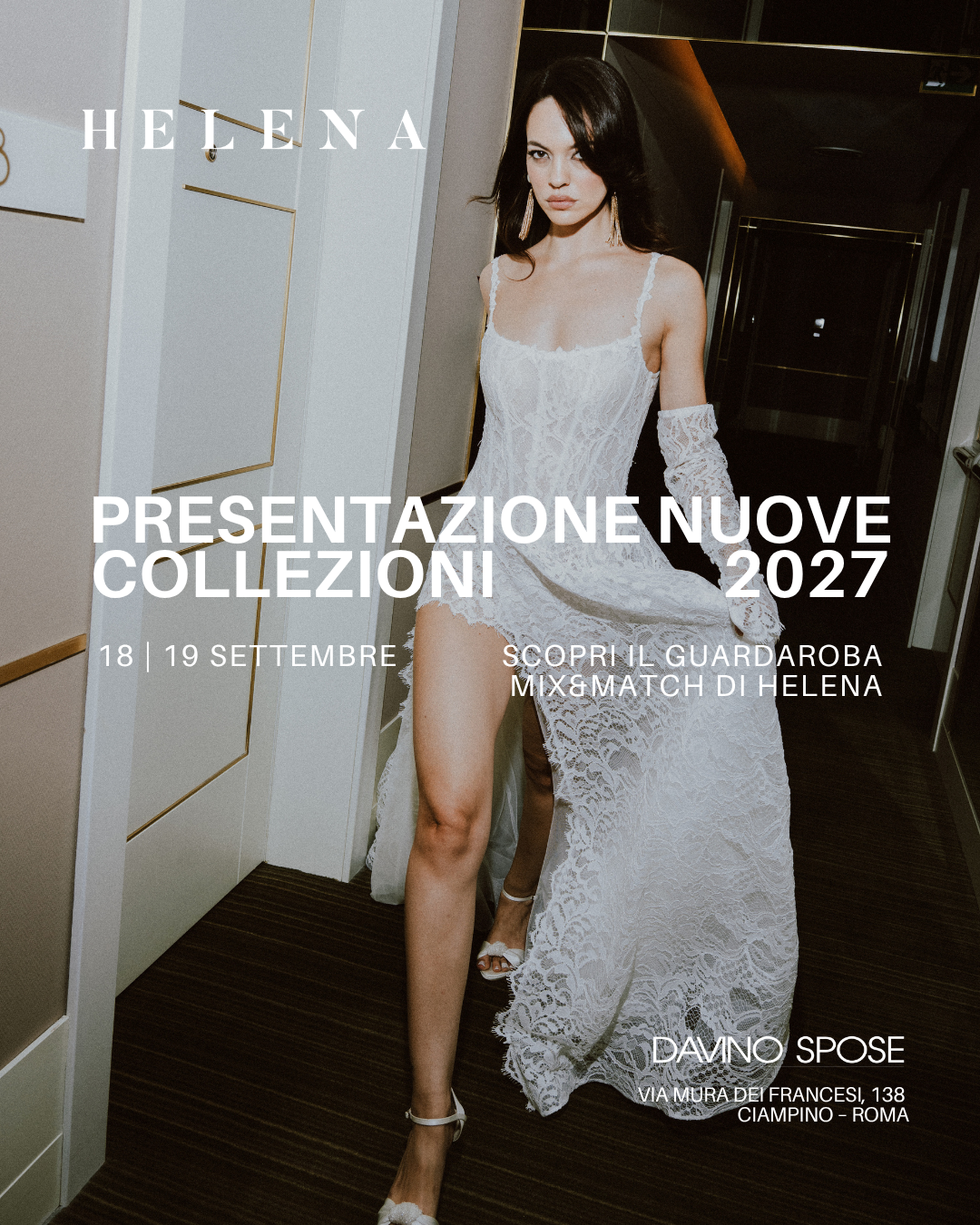 immagine che raffigura l'invito per il trunk show da davino spose
